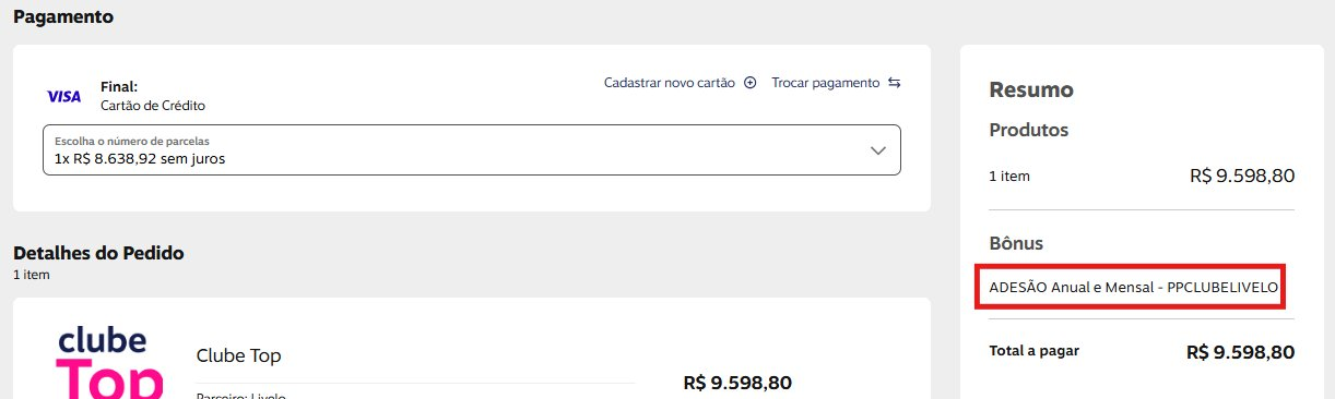 Clube Livelo: até 330 mil pontos com cupom exclusivo PP - Imagem do artigo original