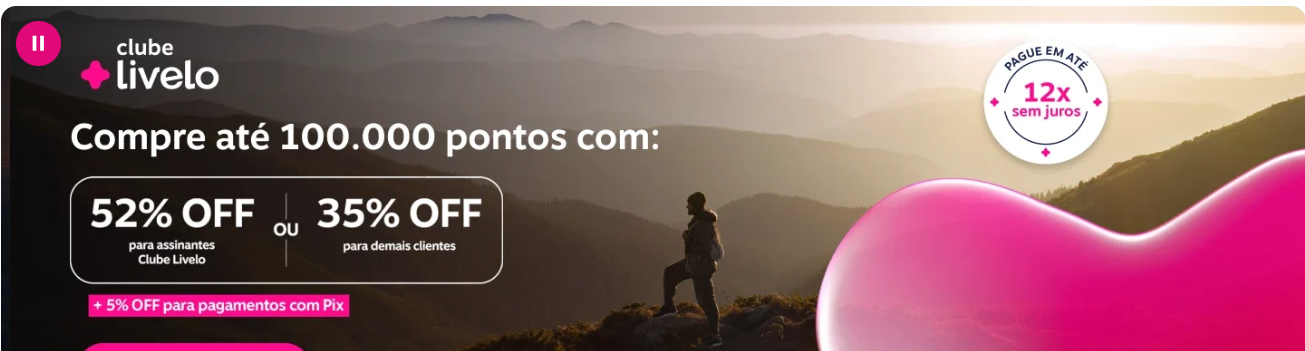 Desconto na compra de pontos Livelo chega a 52% hoje - Imagem do artigo original