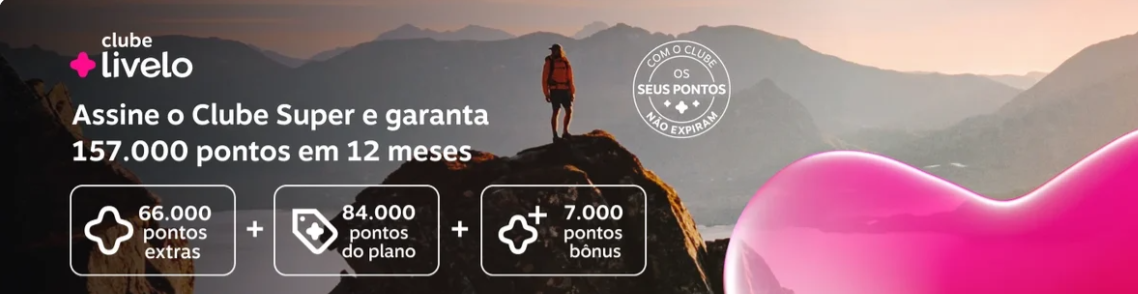 Clube Livelo: até 157.000 pontos bônus em adesão hoje - Imagem do artigo original