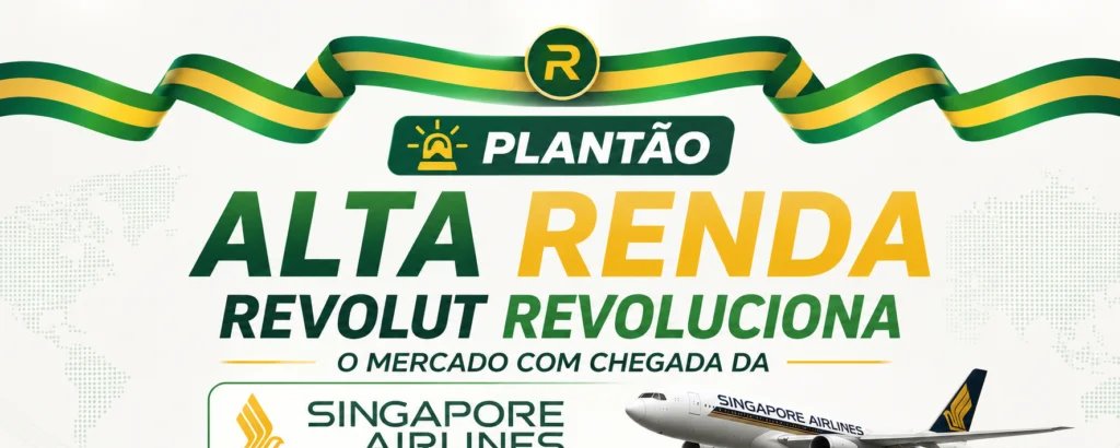 Revolut e Singapore Airlines: bônus de 5.000 RevPoints - Imagem do artigo