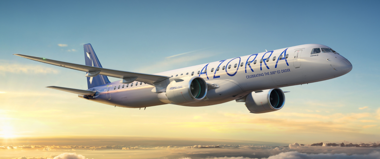 Embraer E195-E2 supera 500 pedidos com 15 novos jatos - Imagem do artigo