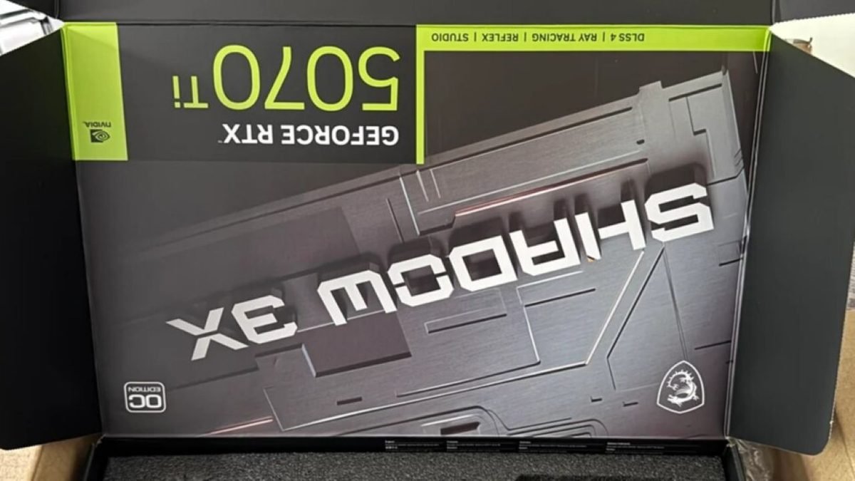 Placa RTX 5070 Ti comprada usada chega em embalagem invertida e confunde comprador - Imagem do artigo original