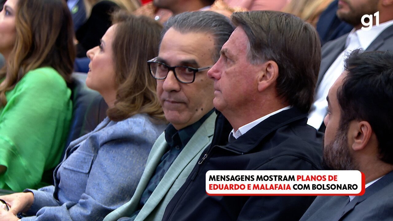 Conversas extraídas pela PF revelam articulações de Eduardo Bolsonaro e Silas Malafaia com o ex-presidente - Imagem do artigo original