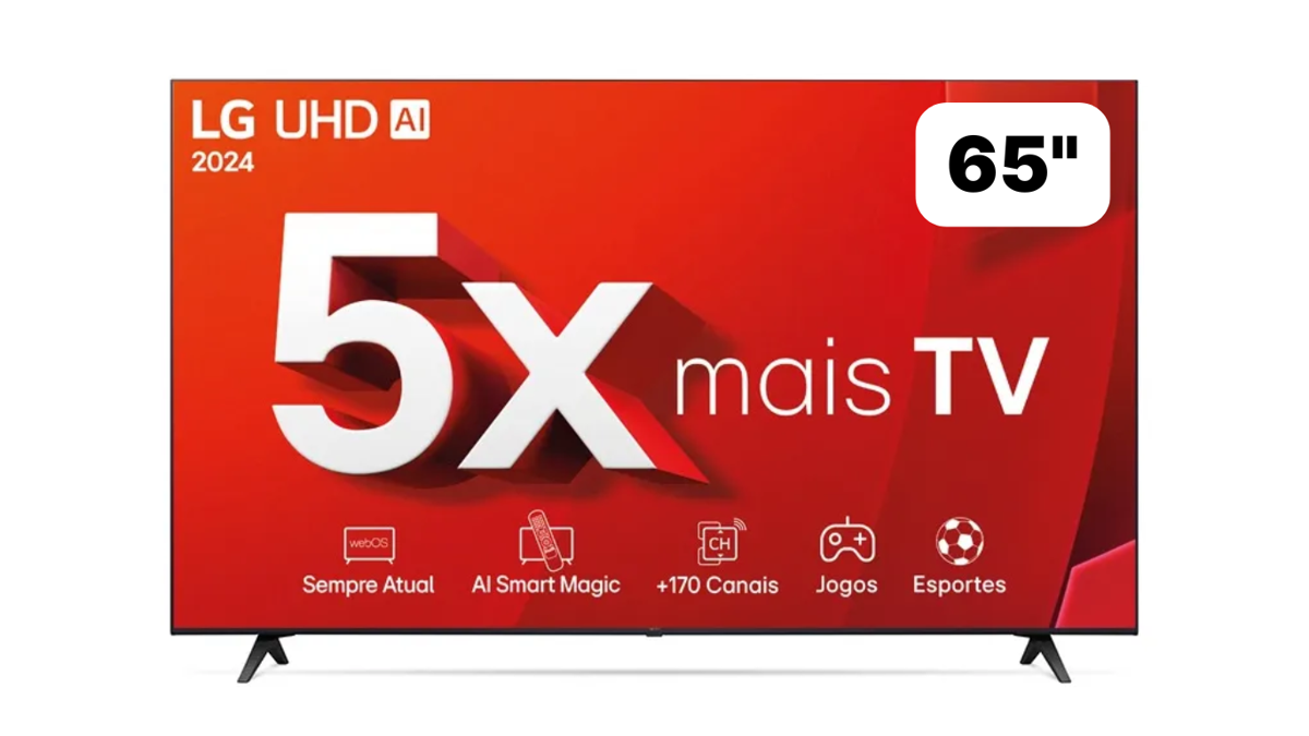 Mercado Livre reduz preço da Smart TV LG 65″ 4K para R$ 2.903 no pagamento via PIX - Imagem do artigo original