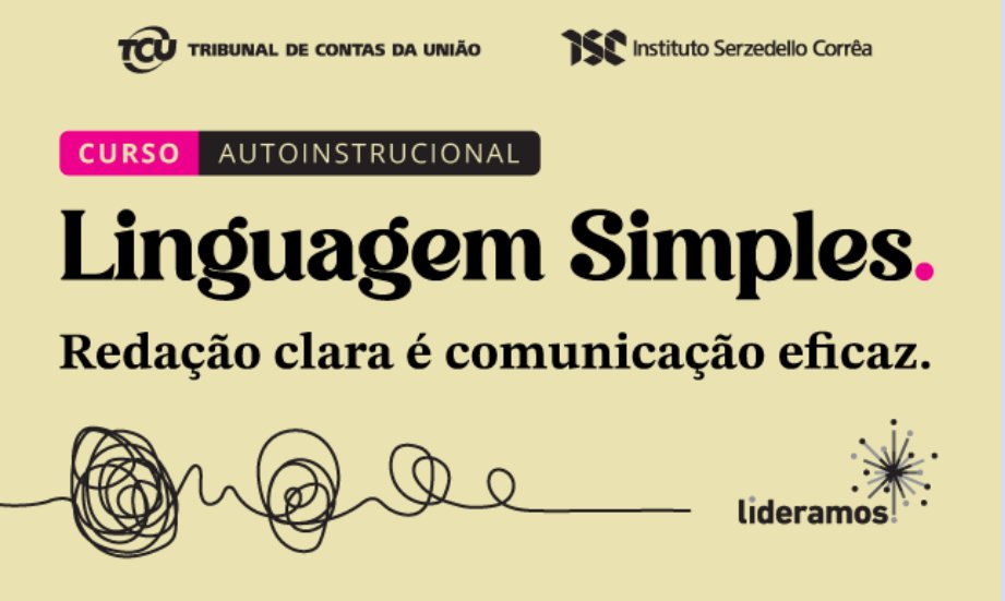 TCU e Unicamp oferecem curso gratuito de Linguagem Simples para servidores do Rio - Imagem do artigo original