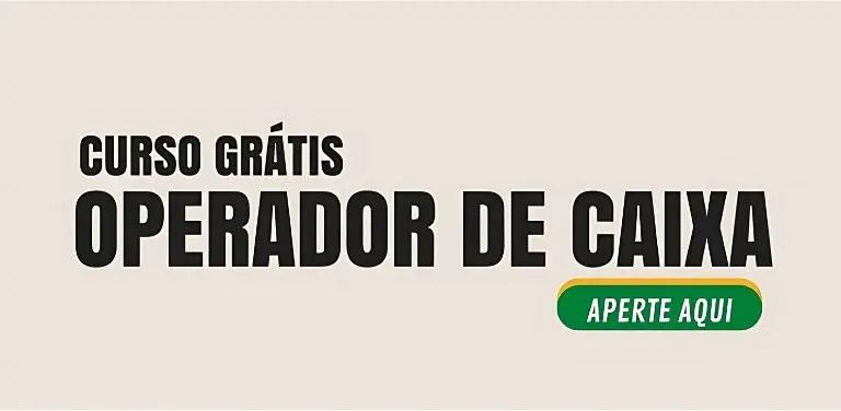 Inscrições abertas para curso gratuito de operador de caixa com certificado - Imagem do artigo original