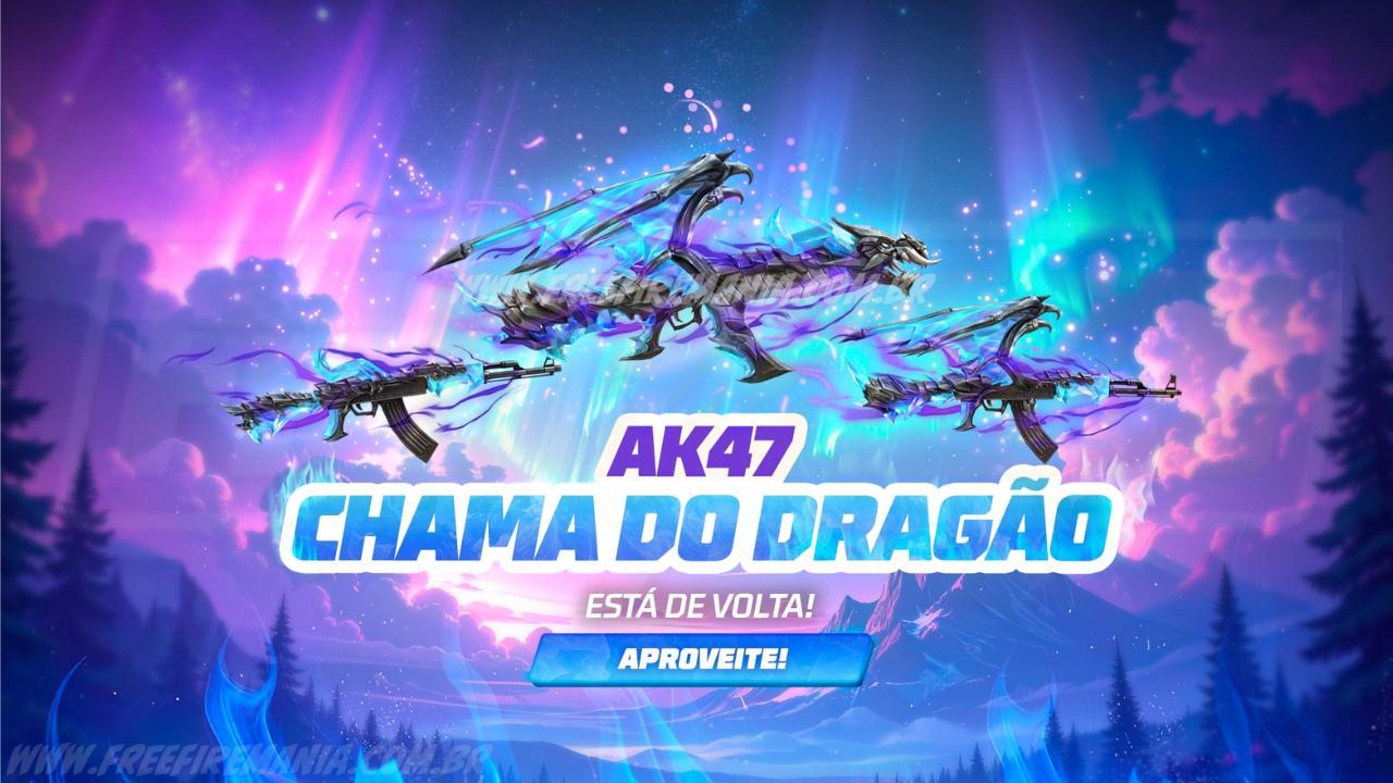 Free Fire confirma Escolha Royale com AK47 Chama do Dragão EVO a partir de 12 de setembro de 2025 - Imagem do artigo original