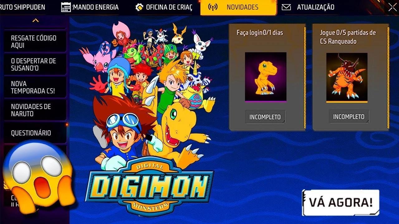 Free Fire confirma colaboração com Digimon na atualização OB51 - Imagem do artigo original