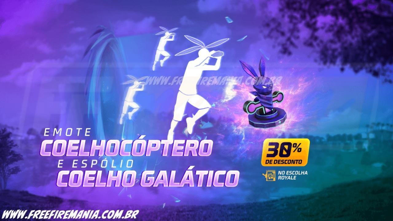 Free Fire agenda Escolha Royale com Emote Coelhocóptero para 17 de setembro - Imagem do artigo original