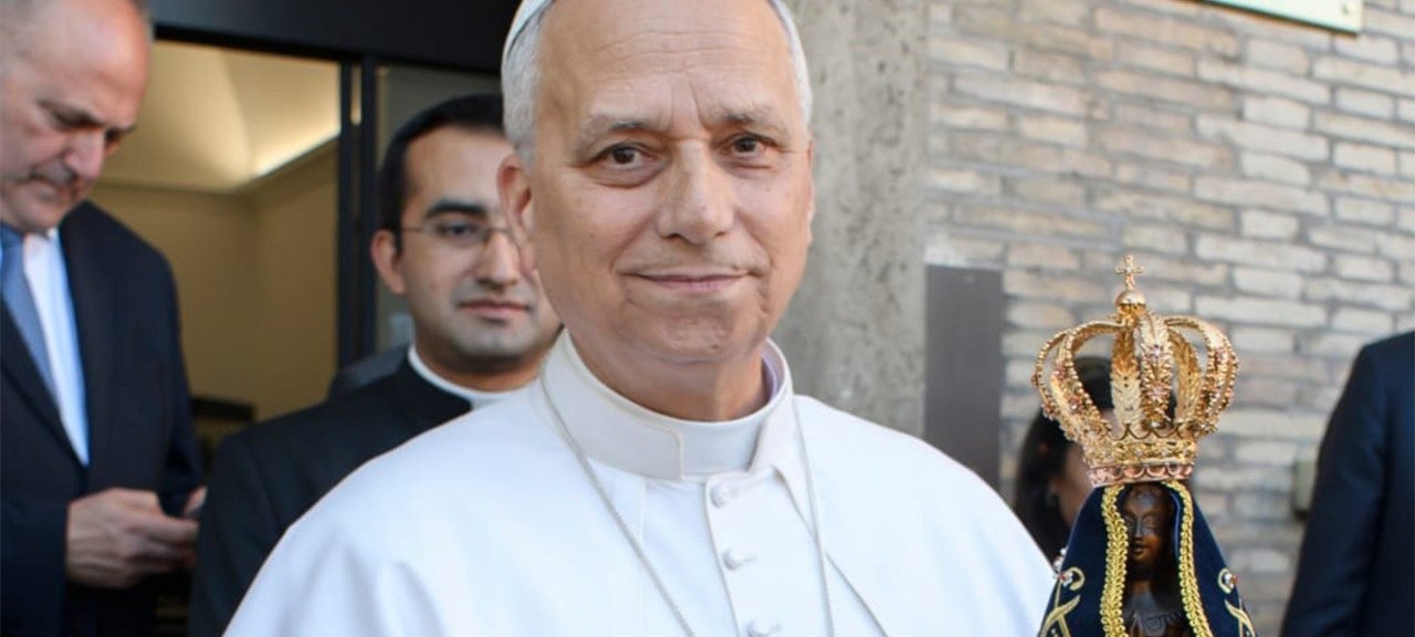Papa Leão XIV recebe imagem de Nossa Senhora Aparecida - Imagem do artigo