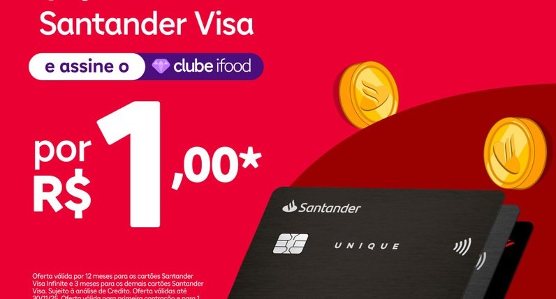 Santander Black Friday oferece Clube iFood por R$1 - Imagem do artigo