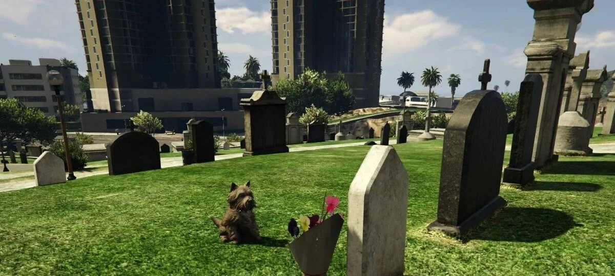 Easter egg GTA V revela cachorro que guarda túmulo - Imagem do artigo