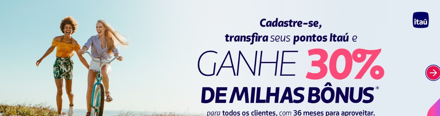 Pontos Itaú para Latam Pass: 30% de bônus até 14/11 - Imagem do artigo