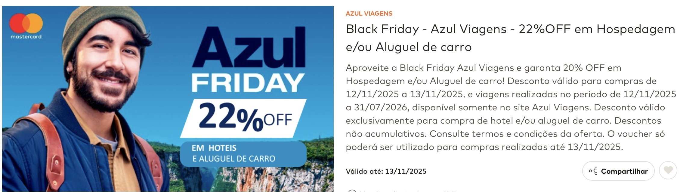 Cupom de desconto Azul Viagens: 22% off em hotéis e pacotes - Imagem do artigo original