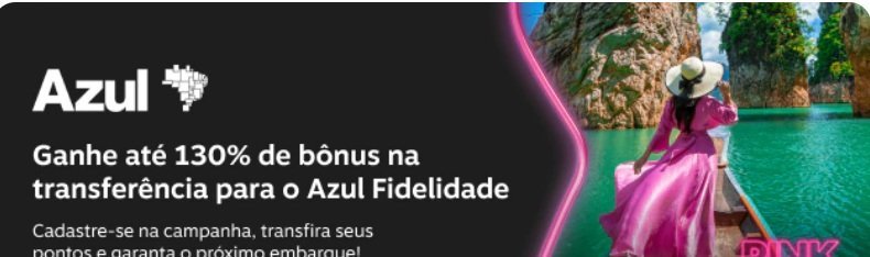 Pontos Livelo: bônus de até 130% na Azul Fidelidade