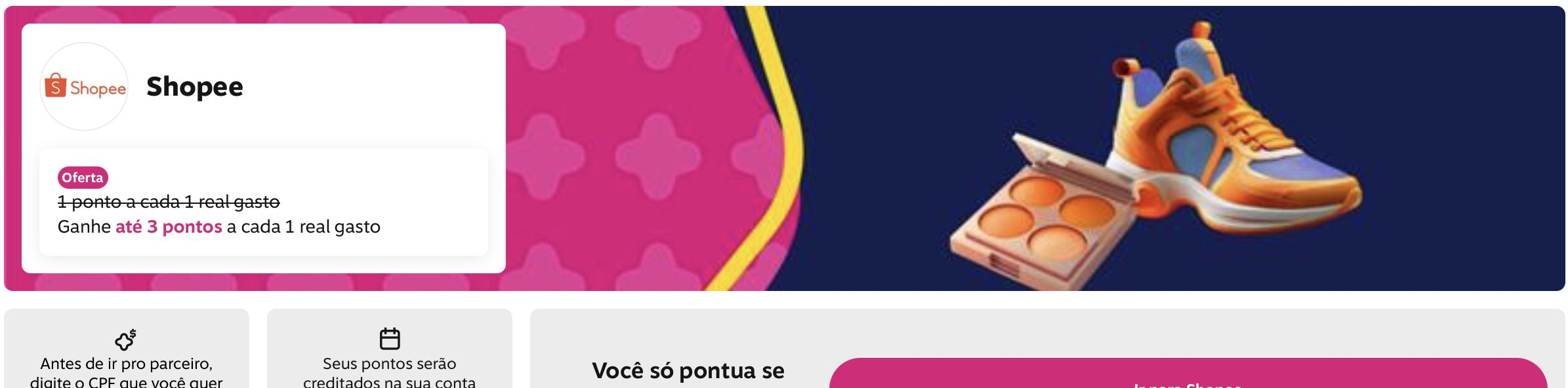Livelo oferece 3 pontos por real na Shopee nesta Pink Friday - Imagem do artigo original