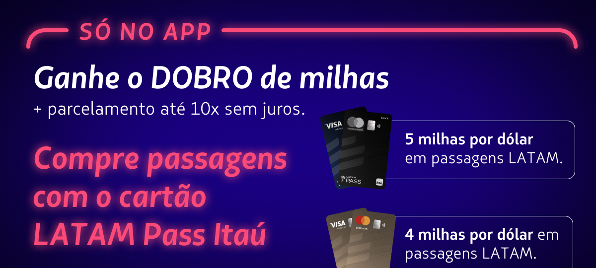 Milhas em dobro Latam Pass: promoção Black Friday - Imagem do artigo