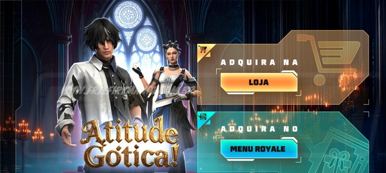 Conjunto Gótico Casual no Free Fire chega ao Token Royale - Imagem do artigo