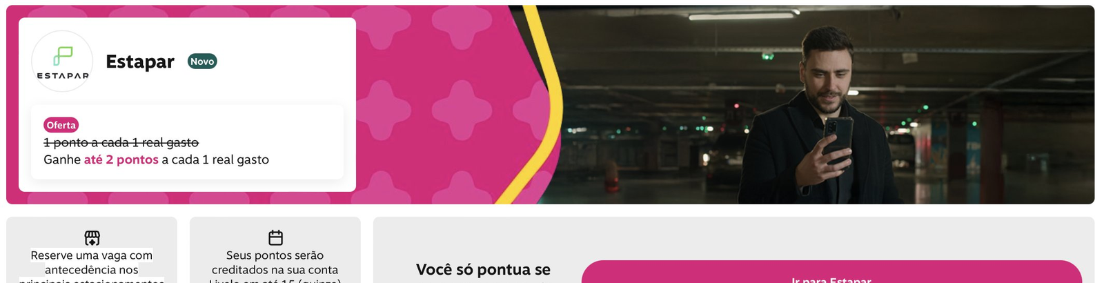 Livelo e Estapar: ganhe pontos ao estacionar em aeroportos - Imagem do artigo original