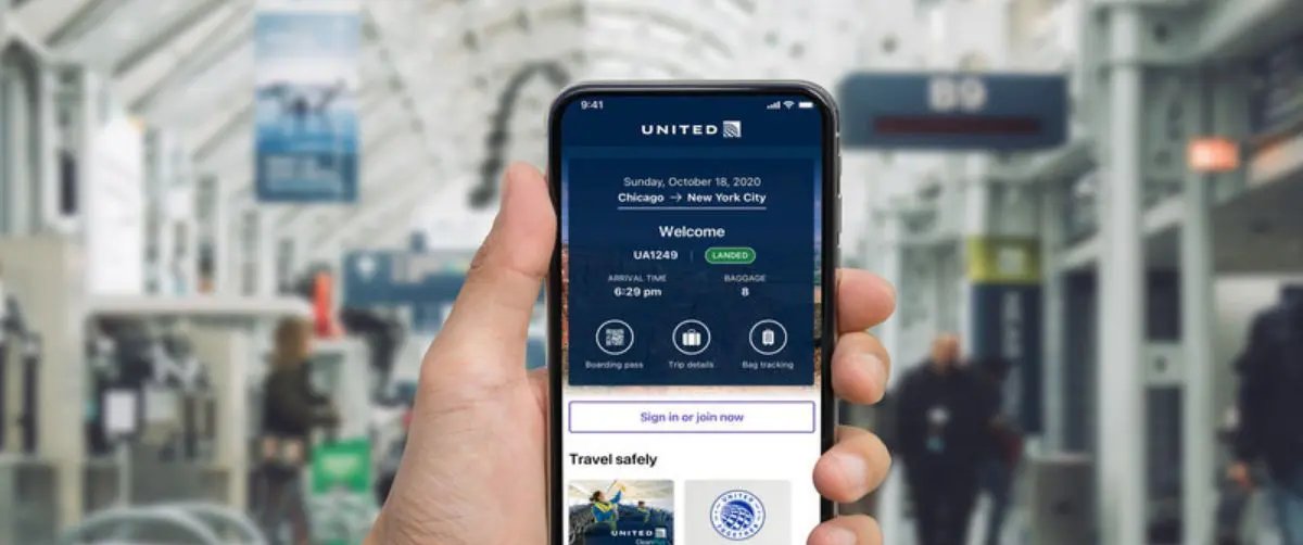 Aplicativo da United ganha portão virtual e rastreador - Imagem do artigo