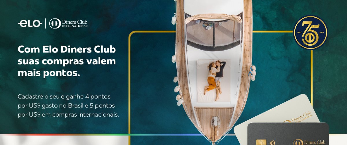 Elo Diners Club oferece até 5 pontos por dólar gasto - Imagem do artigo