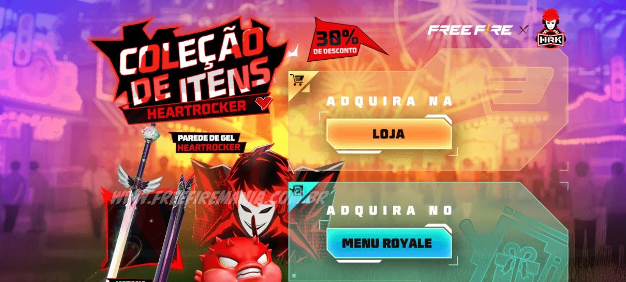 Katana HEARTROCKER no Free Fire retorna no Escolha Royale - Imagem do artigo