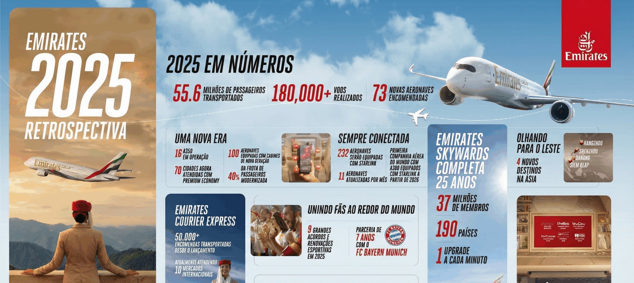 Iniciativas da Emirates em 2025: retrospectiva e números - Imagem do artigo original