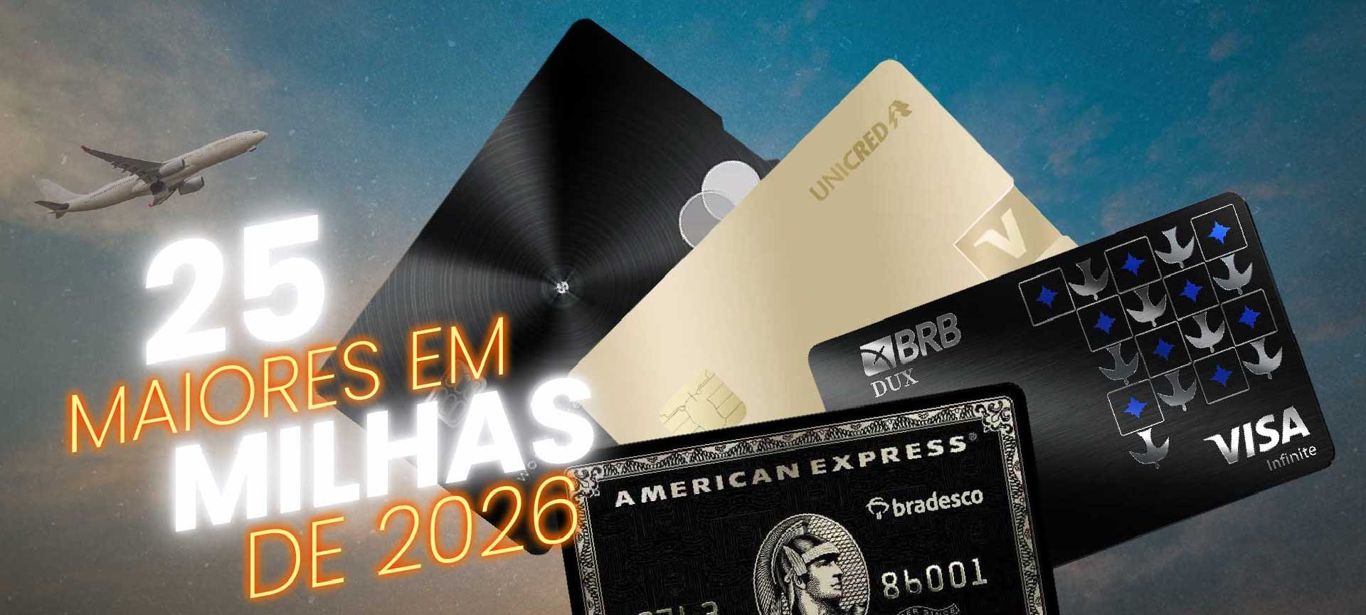Melhores cartões de crédito 2026: ranking dos que mais pontuam - Imagem do artigo