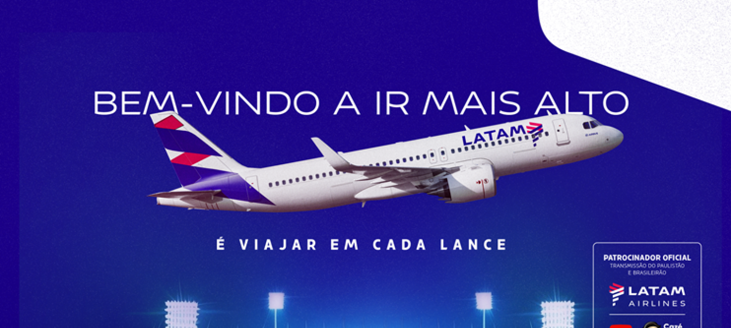 LATAM patrocina Paulistão e Brasileirão na CazéTV em 2026 - Imagem do artigo