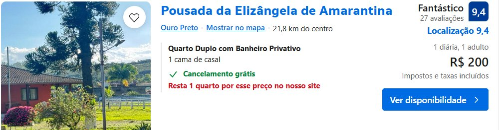 Hospedagem em Ouro Preto: diárias a partir de R$ 200 - Imagem do artigo original