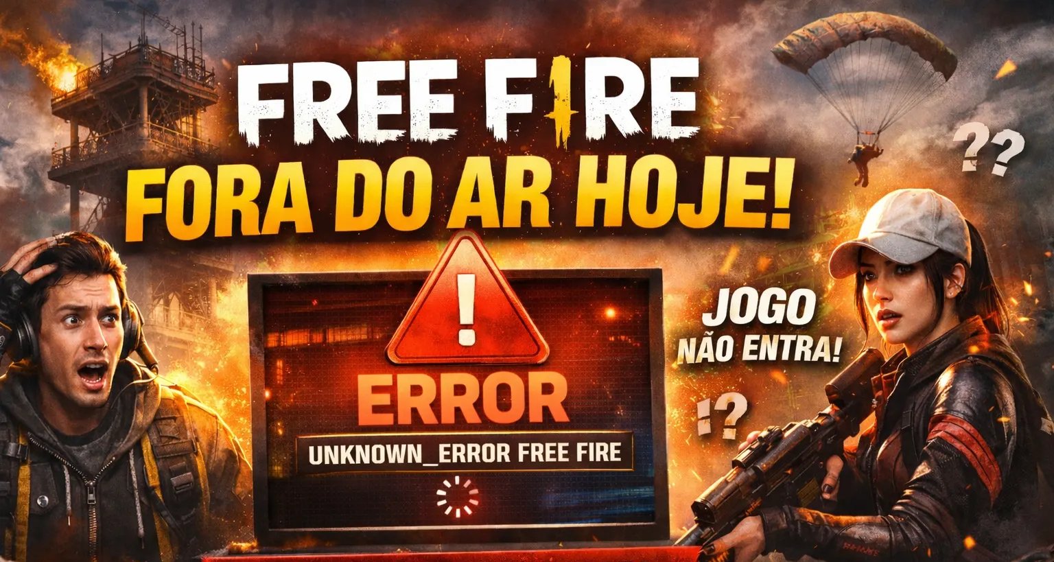 Free Fire erro unknown_error impede login de jogadores hoje - Imagem do artigo