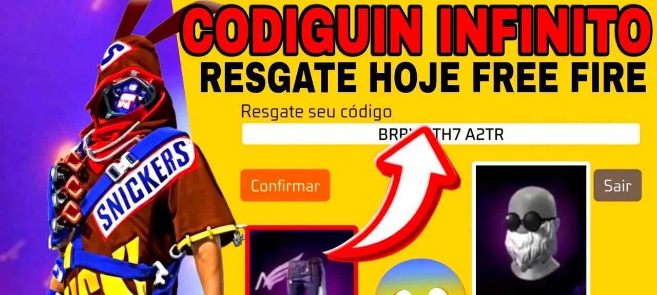 Free Fire Codiguin Snickers: veja como garantir em 2026 - Imagem do artigo
