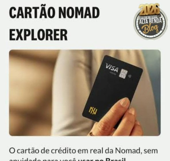 Conta global Nomad: cartão sem anuidade e bônus de até US$50 - Imagem do artigo