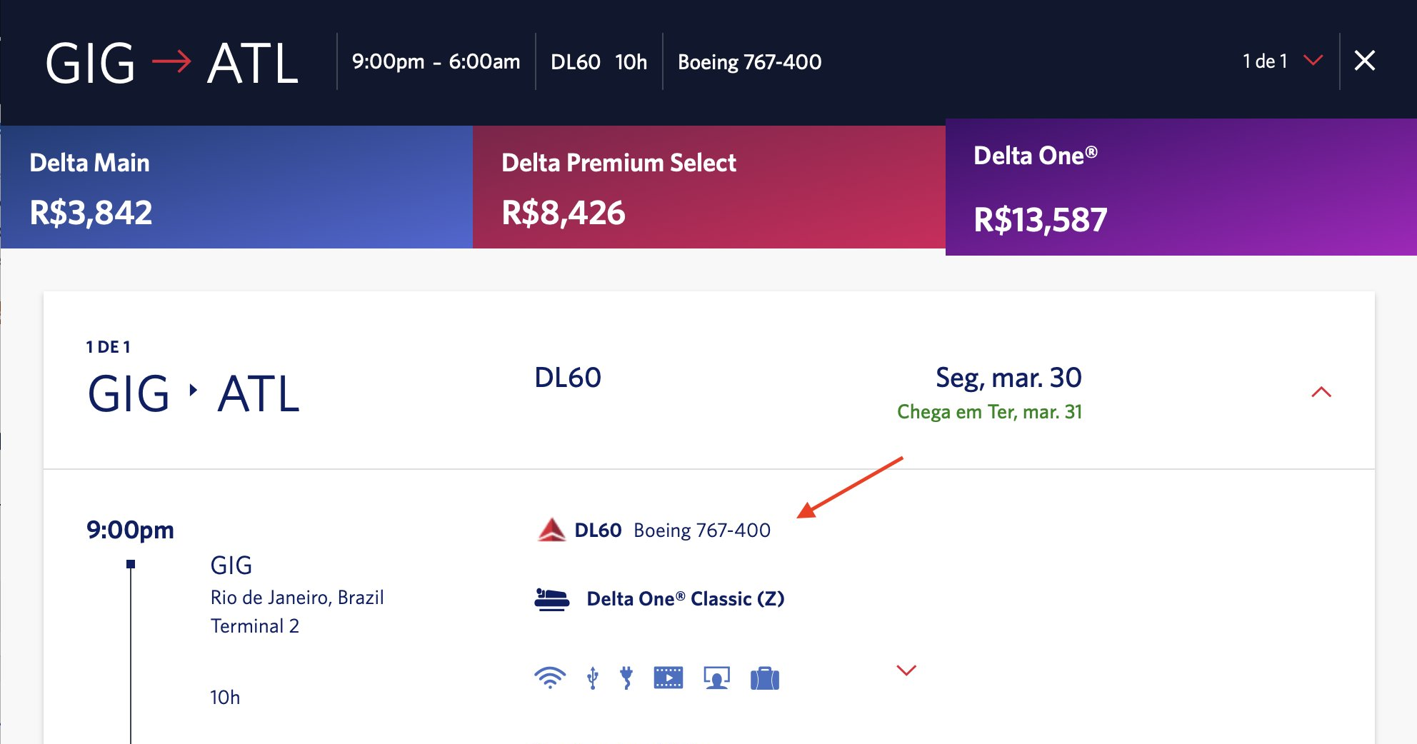 Delta reduz voos ao Rio de Janeiro e muda aeronave em março - Imagem do artigo original