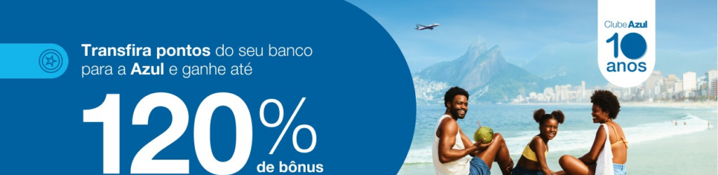 Transferir pontos para Azul Fidelidade rende até 120% - Imagem do artigo