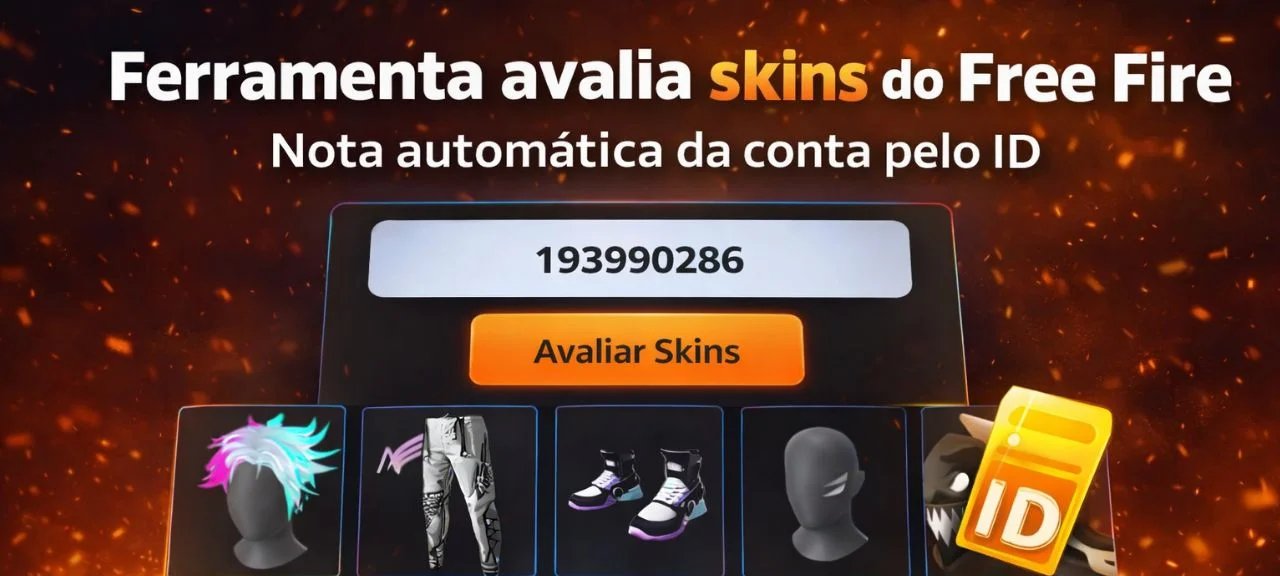 Ferramenta avalia skins do Free Fire via ID e gera nota - Imagem do artigo