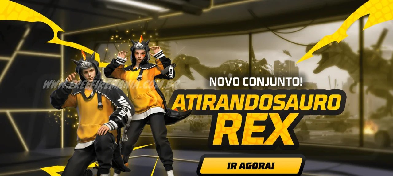Token Royale Free Fire: como obter o Conjunto Atirandosauro Rex - Imagem do artigo
