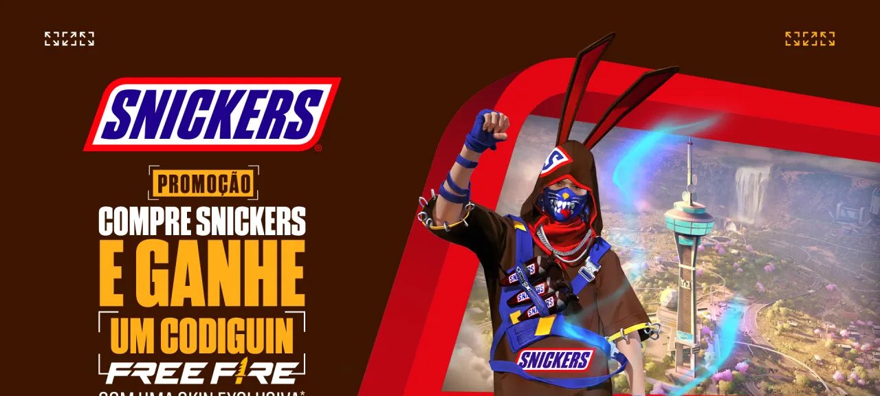 Free Fire x Snickers: parceria confirmada até 2026 - Imagem do artigo