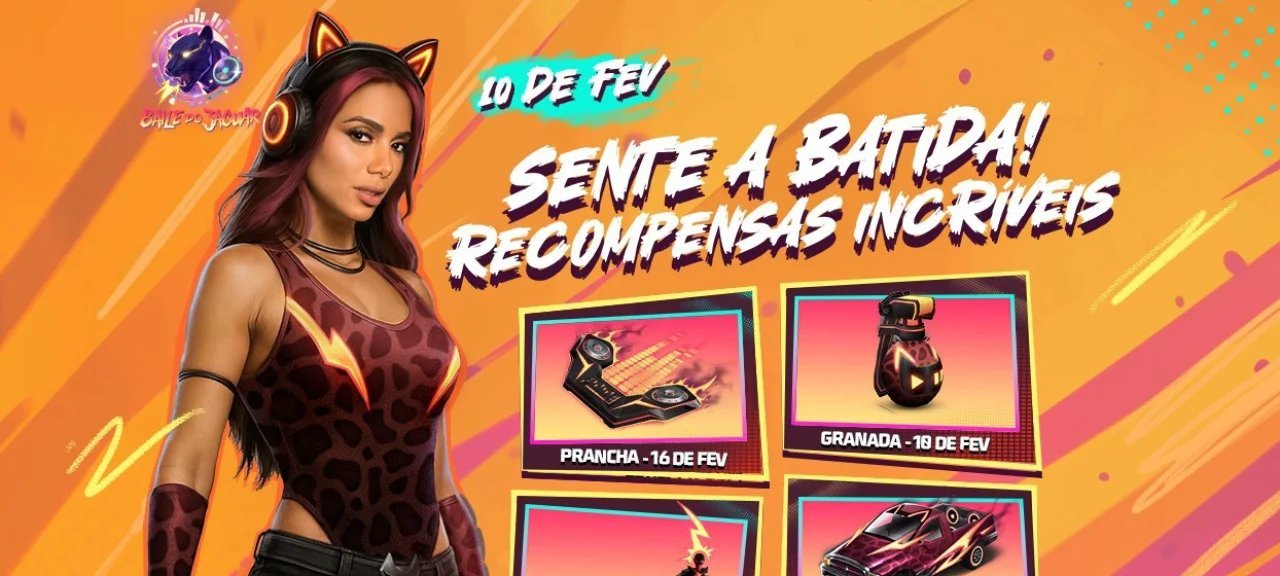 Evento Baile do Jaguar no Free Fire libera itens grátis - Imagem do artigo