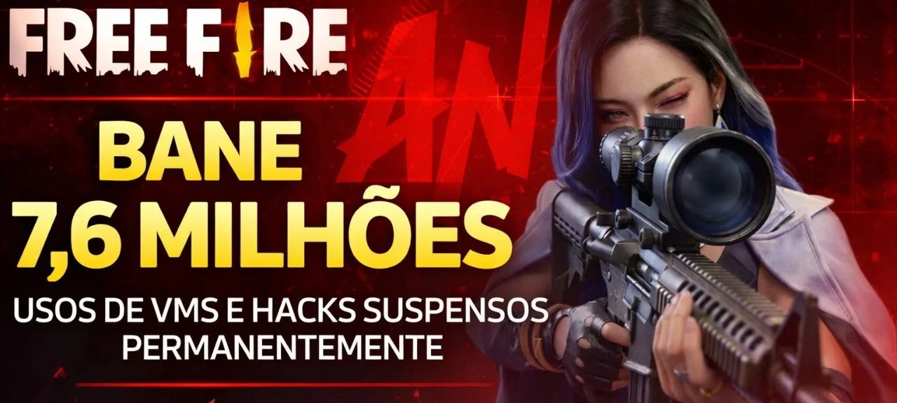 Banimento no Free Fire: 7,6 milhões de contas suspensas - Imagem do artigo