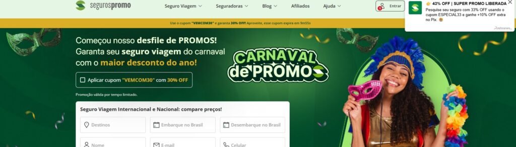Seguro viagem com desconto de até 43% liberado - Imagem do artigo