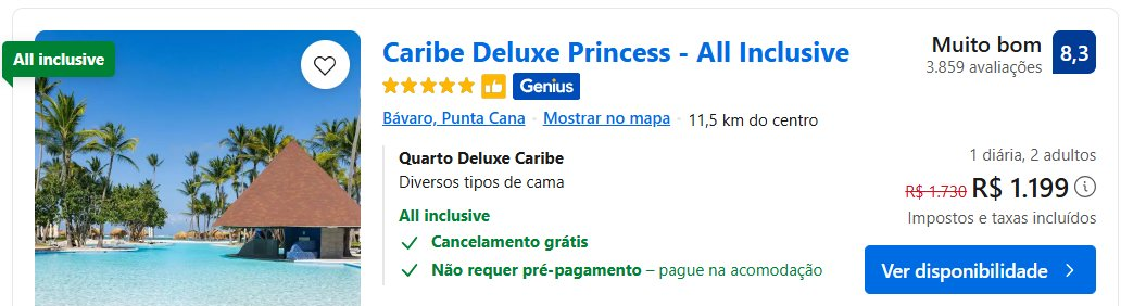 Hospedagens all inclusive em Punta Cana no Booking.com - Imagem do artigo original