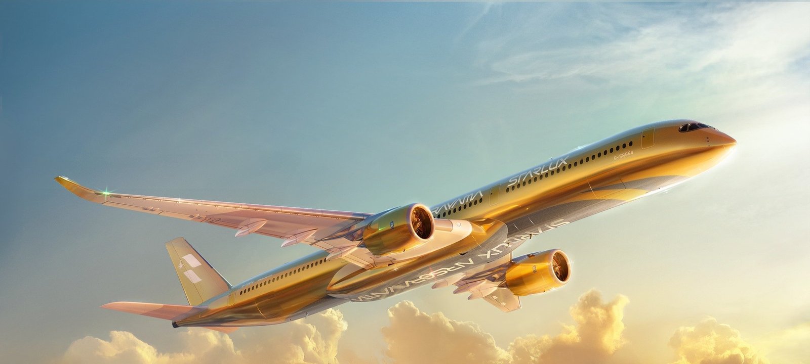 STARLUX AIRSORAYAMA: pintura metálica em dois A350 - Imagem do artigo original