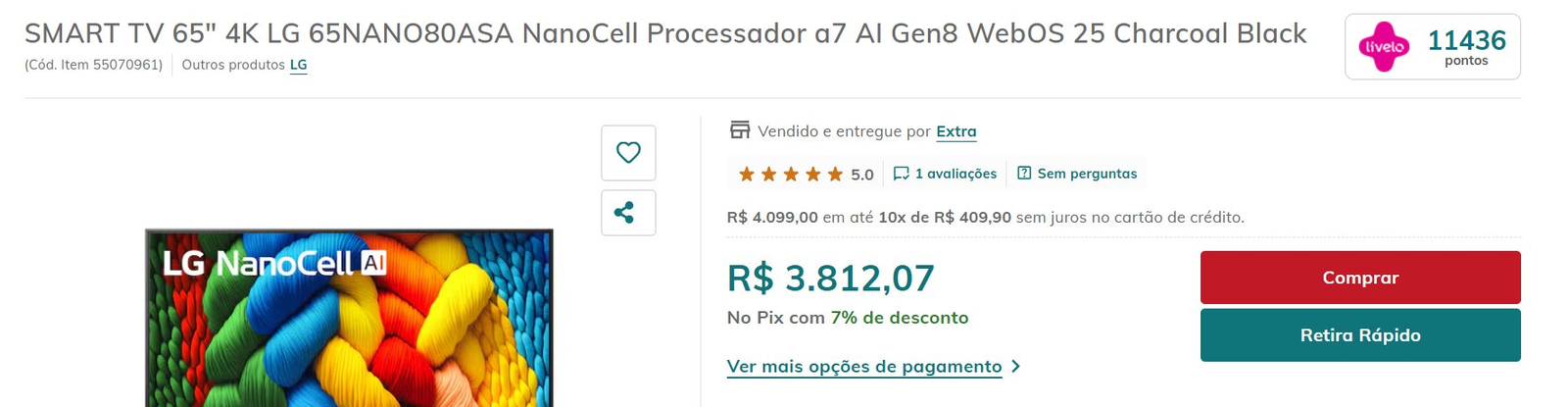 Livelo Extra: 5 pontos por real em compras até 4/3 - Imagem do artigo original