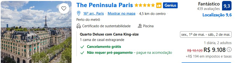 Hotéis de luxo em Paris: descontos de até 10% no Booking - Imagem do artigo original