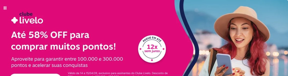 Desconto na compra de pontos Livelo chega a 58% hoje - Imagem do artigo original