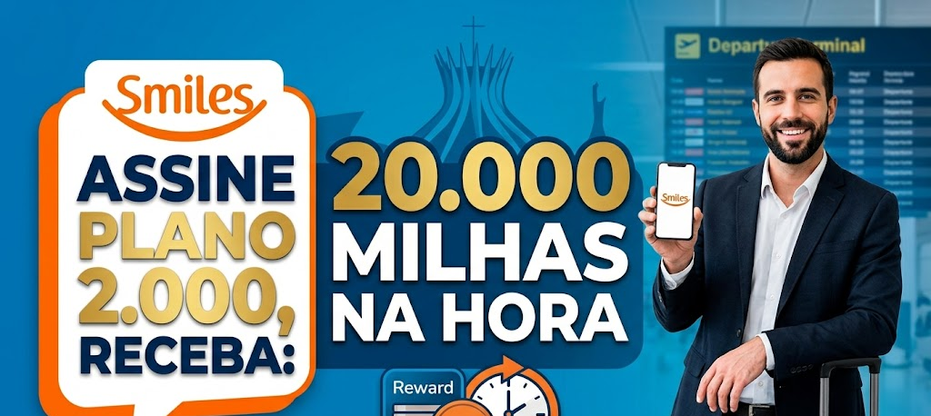 Plano 2.000 Smiles garante 15 mil milhas imediatas - Imagem do artigo original