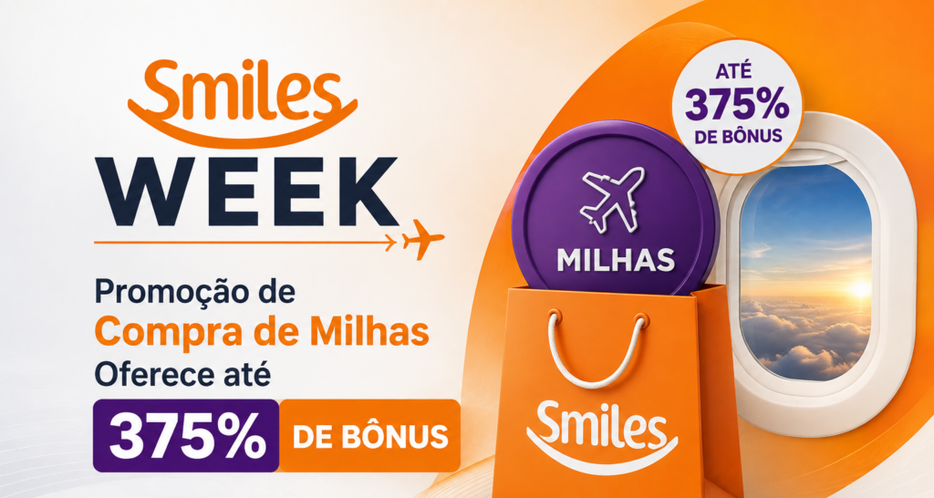 Smiles Week: bônus de até 375% na compra de milhas - Imagem do artigo